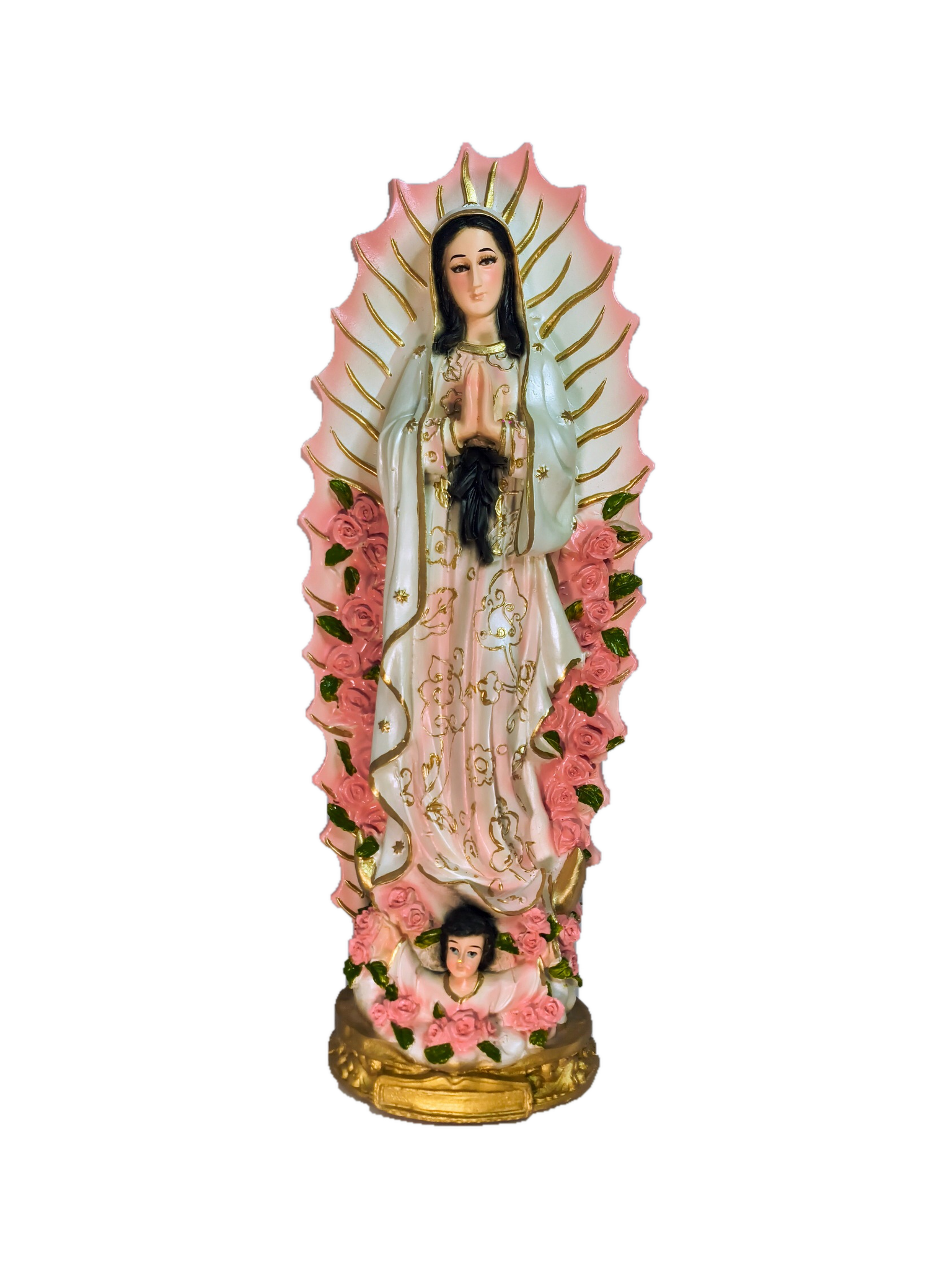 Figura de Virgen Rosa — vista completa